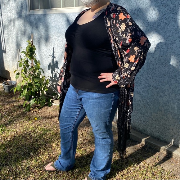 Vintage Torrid Floral Kimono - Picture 2 of 7